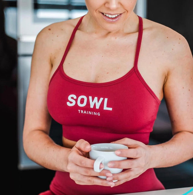 SEAMLESS SPORT BRA BORDEAUX